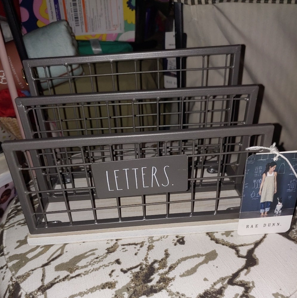 Rae Dunn letter holder. Brand new color